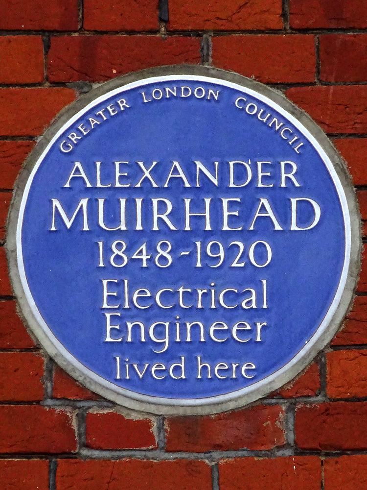 Alexander Muirhead FileALEXANDER MUIRHEAD 18481920 Electrical Engineer lived herejpg