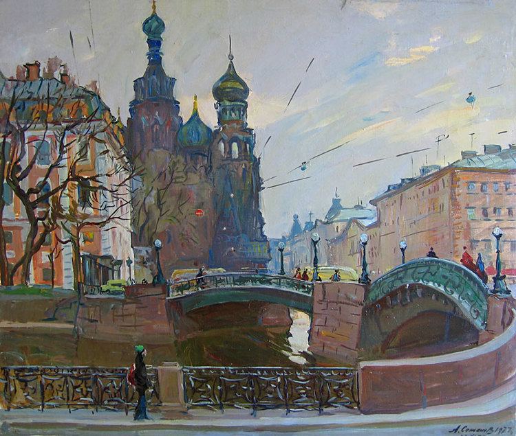 Alexander Semionov Arseny Semionov The Leningrad Bridges 1977 Oil on canvas 60 x