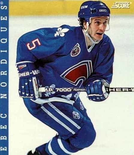 Alexei Gusarov 199293 Alexei Gusarov Quebec Nordiques Game Worn Jersey