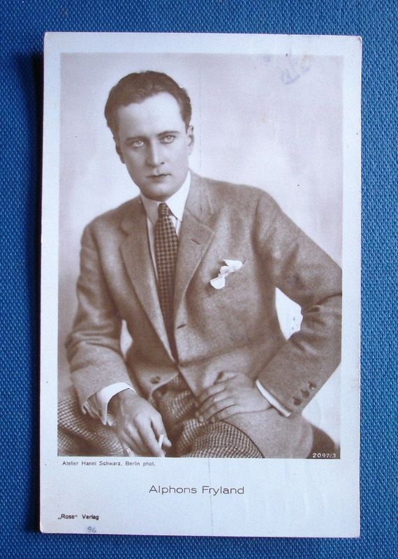Alfons Fryland Alfons Fryland Austrian film actor Original old postcard 14x9