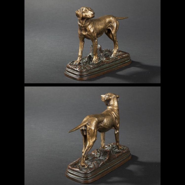 Alfred Dubucand Alfred DUBUCAND Bronze pointing breed dog Expertissim