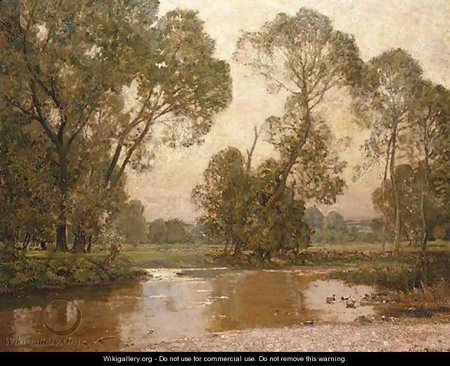 Alfred East River Landscape Sir Alfred East WikiGalleryorg the