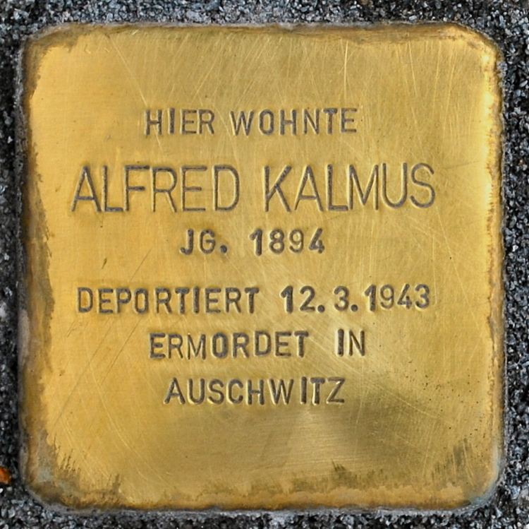 Alfred Kalmus FileStolperstein Alfred Kalmus Schivelbeiner Strae 49 0054JPG
