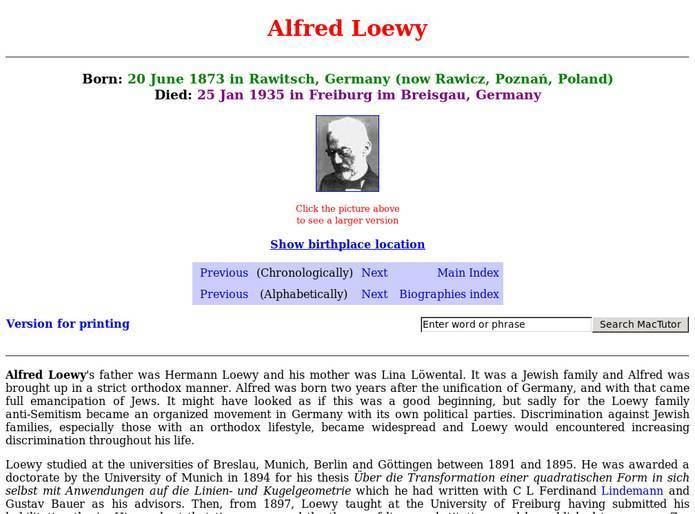 Alfred Loewy Alfred Loewy Resources Digital Chalkboard