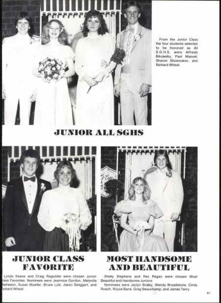 Poster featuring Alfreda Frances Bikowsky during her Junior Class together with her classmates.