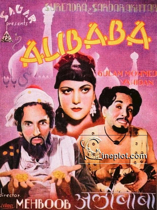 Booklet of Mehboob Khans Ali baba 1940 Starring Surendra