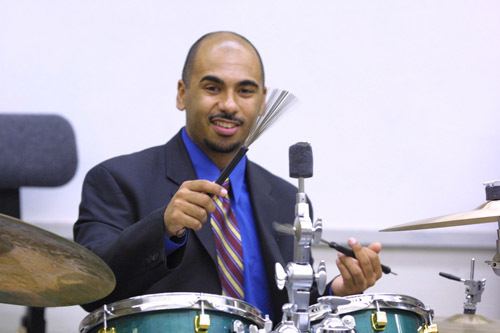 Ali Jackson (jazz drummer) FOUR ON THE FLOOR Ali Jackson Jr on Cymbals