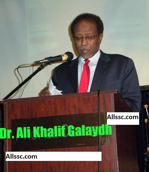 Ali Khalif Galaydh Dr Ali Khalif Galaydh oo loo doortay Madaxweynaha