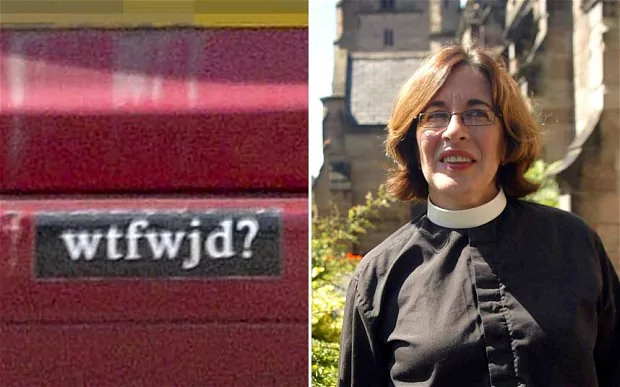 Alice Goodman Vicar claims her rude bumper sticker is a 39vulgarity39 not