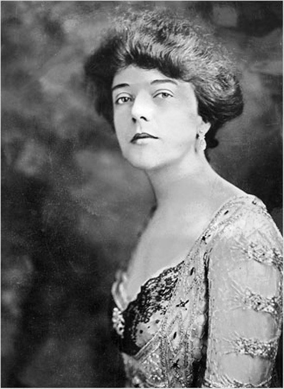 Alice Roosevelt's serious face while wearing a dress