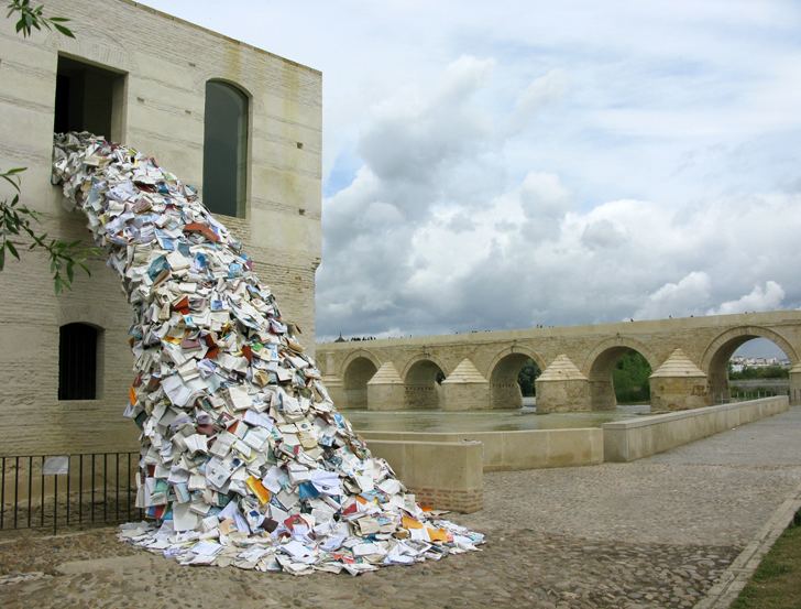 Alicia Martin Alicia Martins Amazing Book Sculptures Pour out of Windows and Into