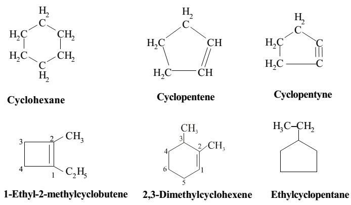 Alicyclic compound IUPAC Nomenclature of Alicyclic Compounds Study Page