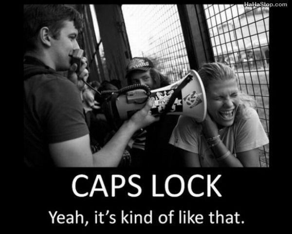 All caps TODAY IS INTERNATIONAL CAPS LOCK DAY Mental Floss
