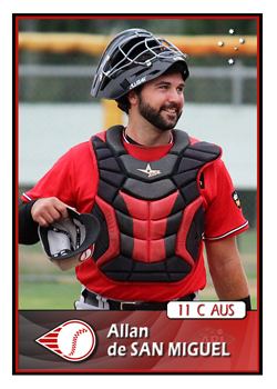 Allan de San Miguel Australian Custom Baseball Cards Allan de San Miguel 201516