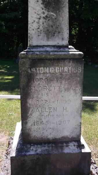 Allen Hiram Curtiss Allen Hiram Curtiss 1845 1907 Find A Grave Memorial