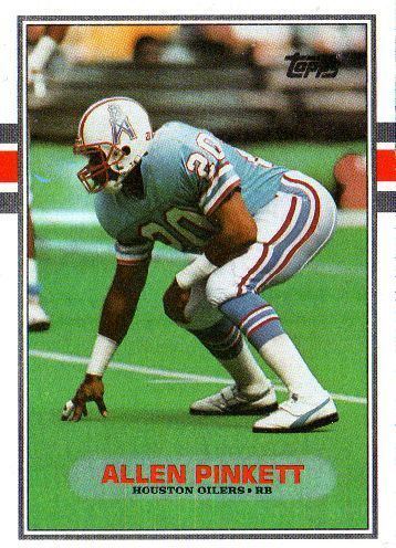 Allen Pinkett HOUSTON OILERS Allen Pinkett 105 TOPPS 1989 NFL American Football