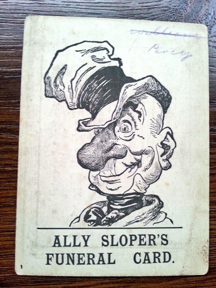 Ally Sloper A Victorian Mystery Ally Sloper Funeral Cards discovered