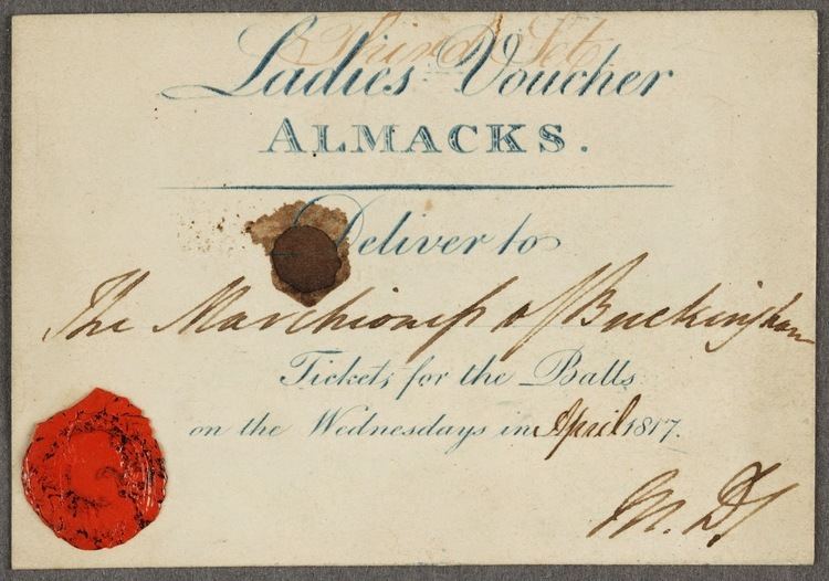 Almack's Regency History A genuine Almack39s voucher