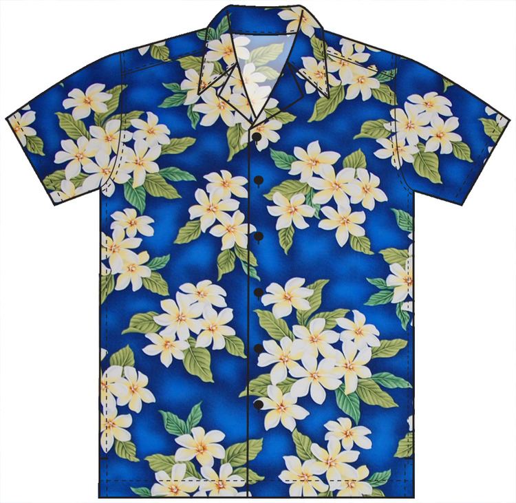Aloha shirt Cotton Plumeria Blue Hawaiian Aloha Shirt Jade Fashion Aloha Wear