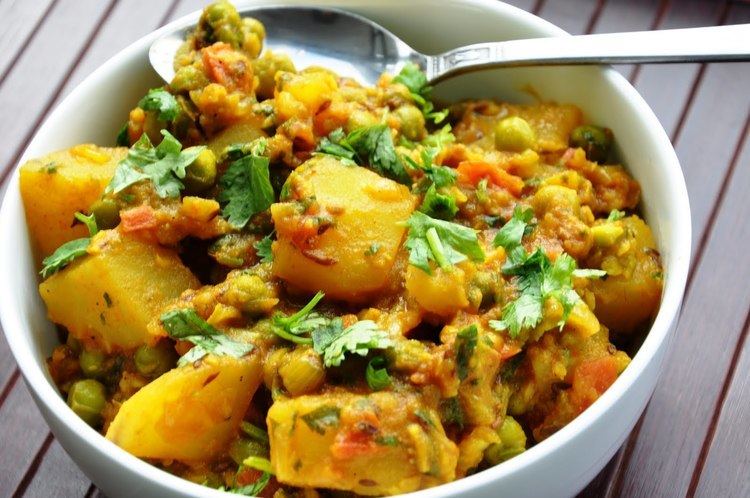Aloo mutter A Classic Punjabi Dish Aloo Matar Potatoes and Green Peas