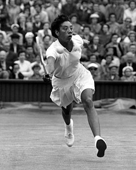 Althea Gibson Tennis Sports in Black and White