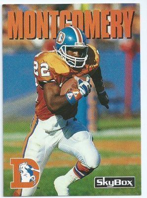 Alton Montgomery DENVER BRONCOS Alton Montgomery 255 SKYBOX Impact 1992 NFL