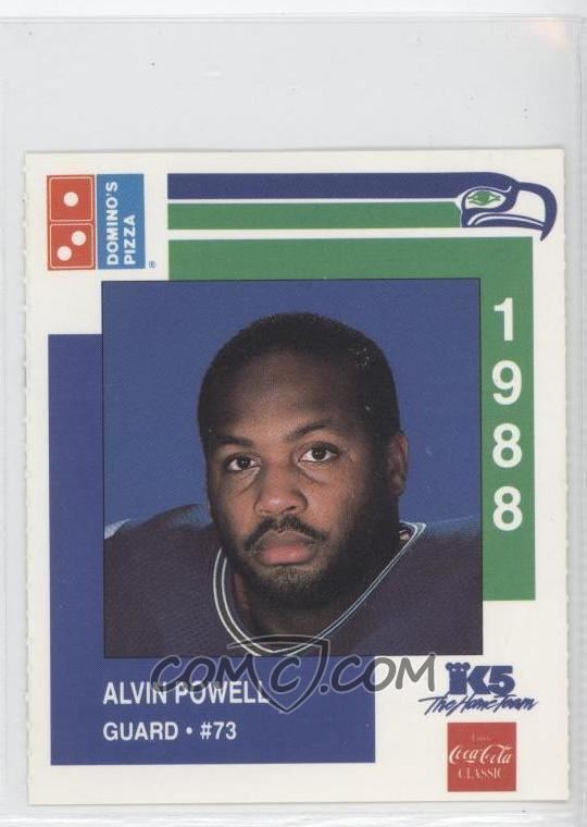 Alvin Powell 1988 Domino39s Pizza Seattle Seahawks Collector39s Series