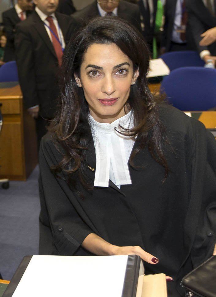 Amal Clooney Amal Clooney back in court today arguing for Armenia in