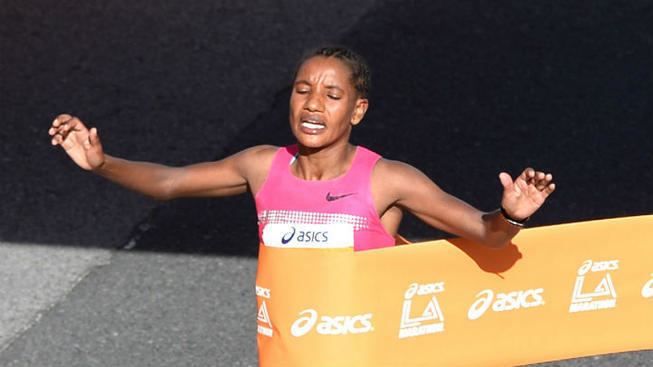 Amane Gobena 2015 Chicago Marathon Elite Runner Amane Gobena NBC Chicago