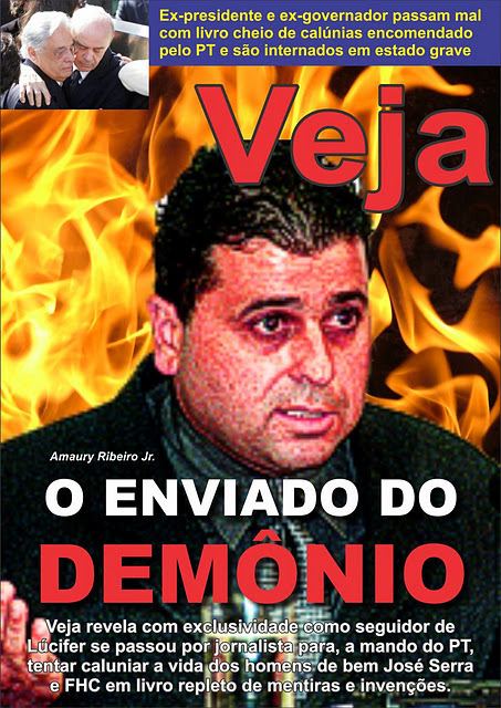 Amaury Ribeiro Jr. Capa da Veja sobre o livro de Amaury Ribeiro A Privataria Tucana