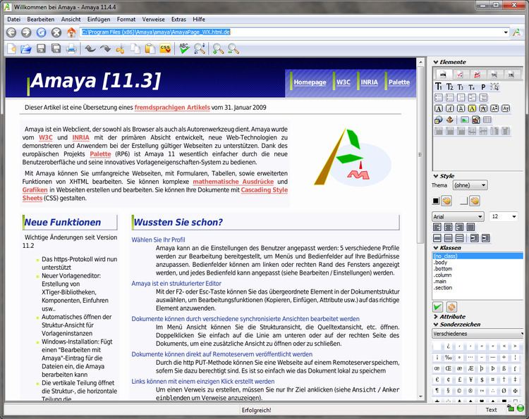 Amaya (web editor) Amaya web editor Wikipedia