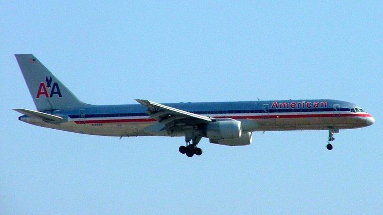 American Airlines Flight 77 flying in the sky