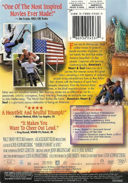 America's Heart and Soul Walt Disney Presents Americas Heart and Soul DVD 786936245370