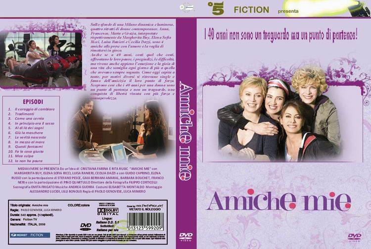 Amiche mie Copertina dvd Amiche mie FICTION MEDIASET cover dvd Amiche mie