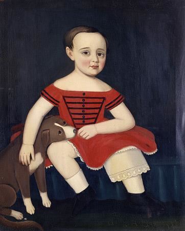 Ammi Phillips Ammi Phillips Portrait Of A Boy In A Red Dress Canvas