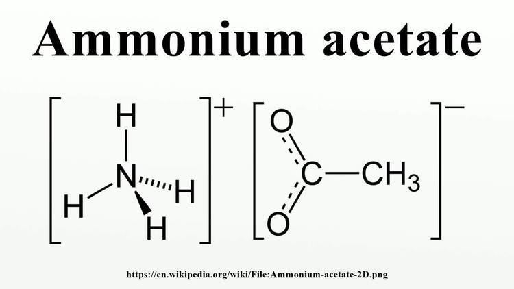 Ammonium acetate Ammonium acetate YouTube