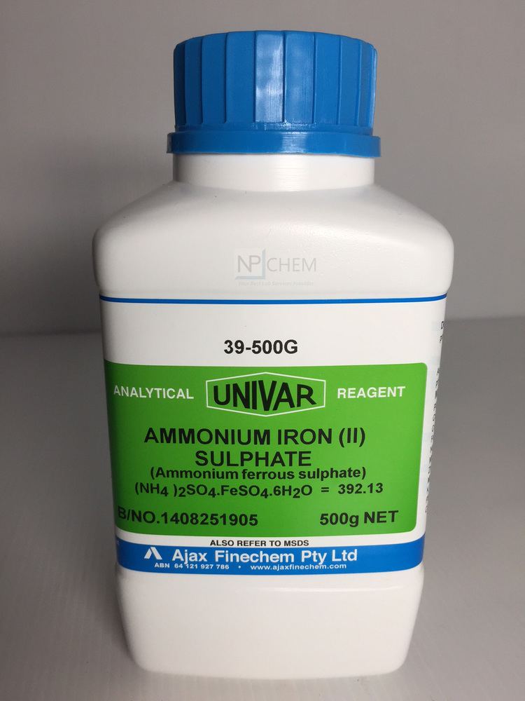 Ammonium iron(II) sulfate AMMONIUM IRON II SULPHATE ammonium ferrous sulphate UNI VAR AR