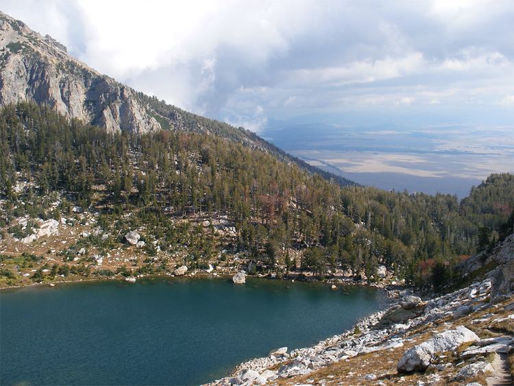 Amphitheater Lake Trail View east Amphitheater Lake Trail Grand Teton National Park Wyoming