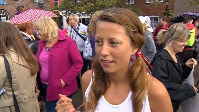 Amy Hughes Marathon runner Amy Hughes hits fundraising goal BBC News