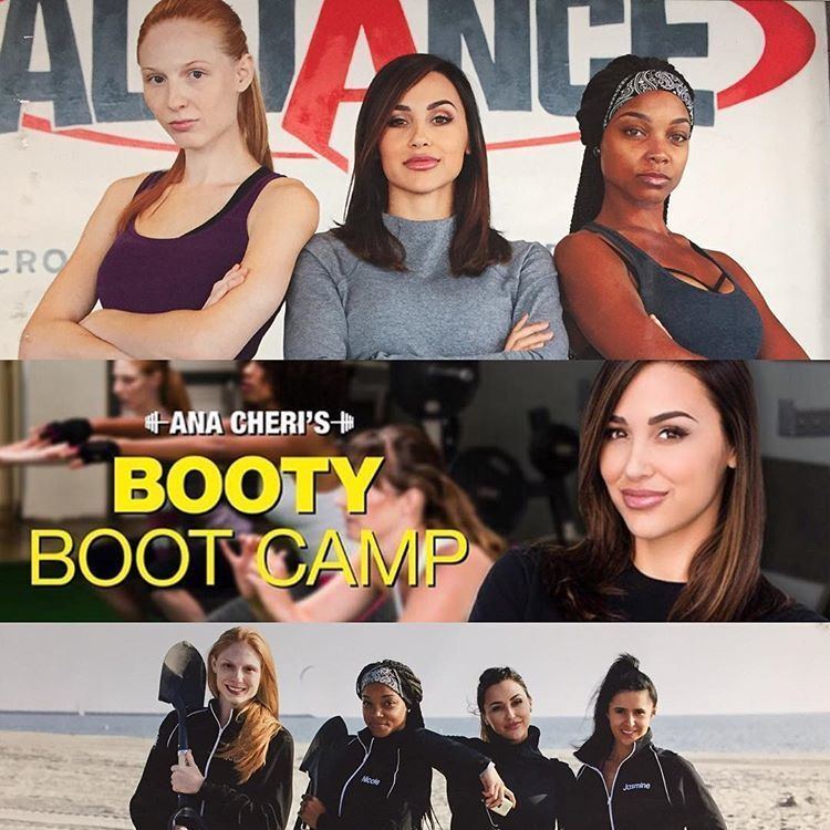 Ana Cheri with the three moms-Kristin, Nicole, and Teri as they begin their fitness journey through Ana's Booty Boot Camp Program