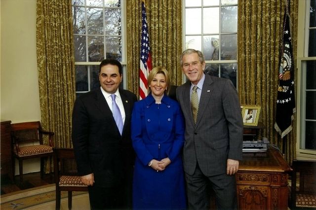 Ana Ligia Mixco Sol de Saca FileAntonio Saca Ana Ligia Mixco Sol de Saca and George W Bush