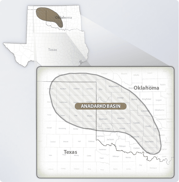 Anadarko Basin The Anadarko Basin makes Oklahoma Oil amp Gas more than OK Drillinginfo