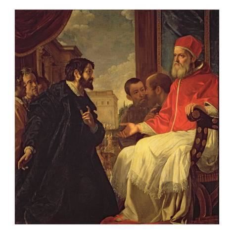 Anastasio Fontebuoni Michelangelo and Pope Julius II Giclee Print by Anastasio Fontebuoni