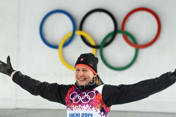 Anastasiya Kuzmina Sochi 2014 Anastasiya Kuzmina defends Olympic title in