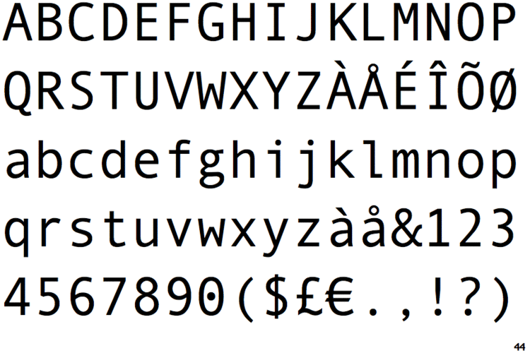 lucida sans unicode mono