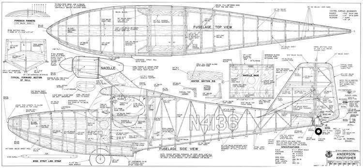 Anderson Kingfisher Anderson Kingfisher Plans AeroFred Download Free Model Airplane