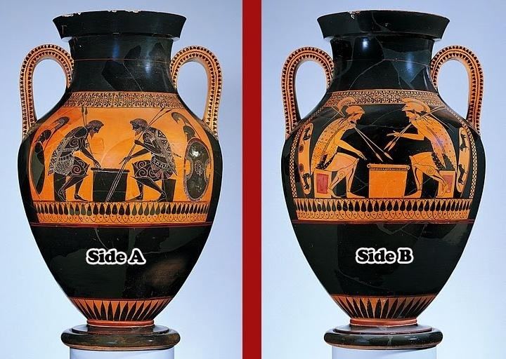 Andokides painter RED and BLACK quotbilingualquot amphora by the Andokides