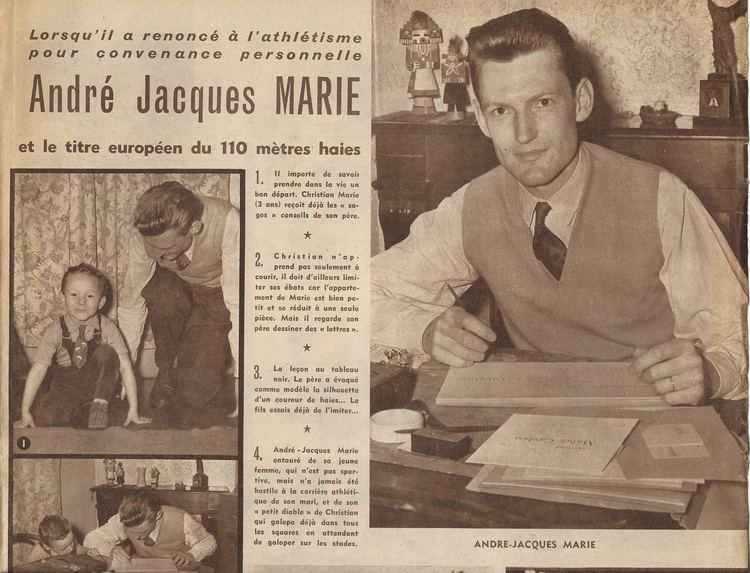 André-Jacques Marie AndrJacques Marie champion dEurope du 110 mtres haies 1950 le
