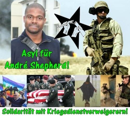 André Shepherd Solidarittskampagne USDeserteur Andr Shepherd braucht