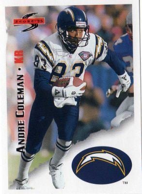 Andre Coleman SAN DIEGO CHARGERS Andre Coleman 125 SCORE 95 American Football